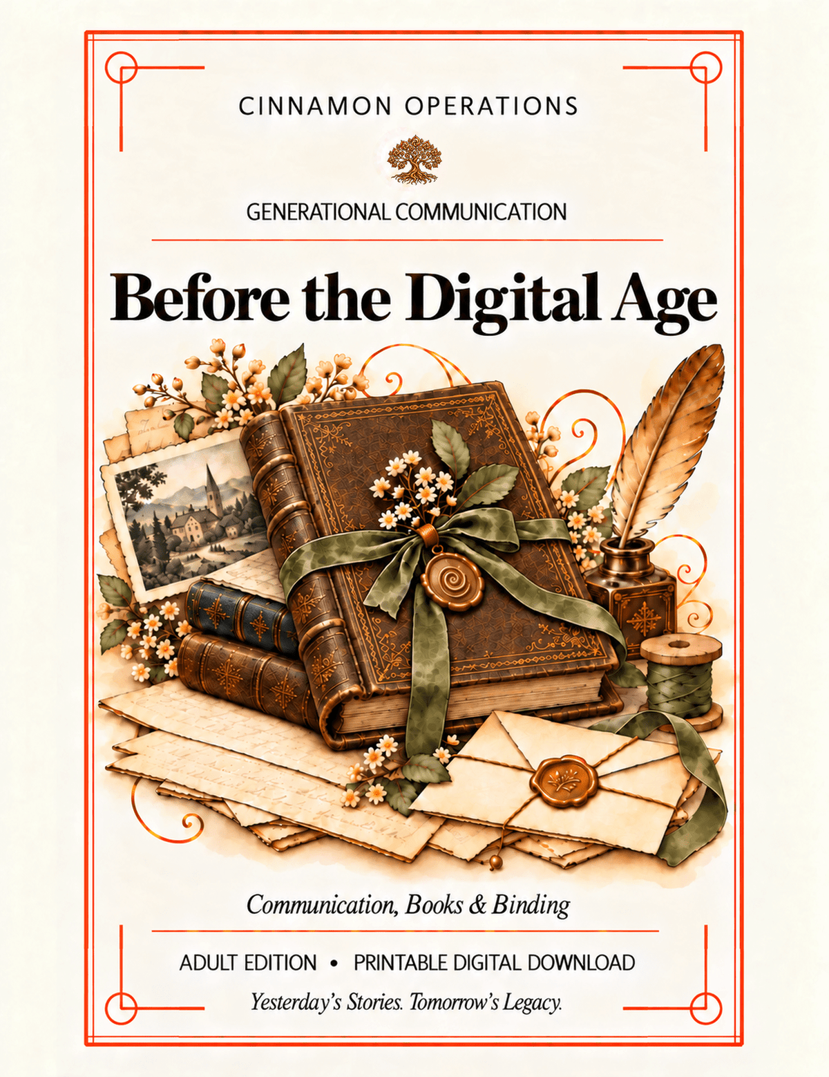 Before the Digital Age — Adult Printable Digital Workbook - Cinnamon Operations